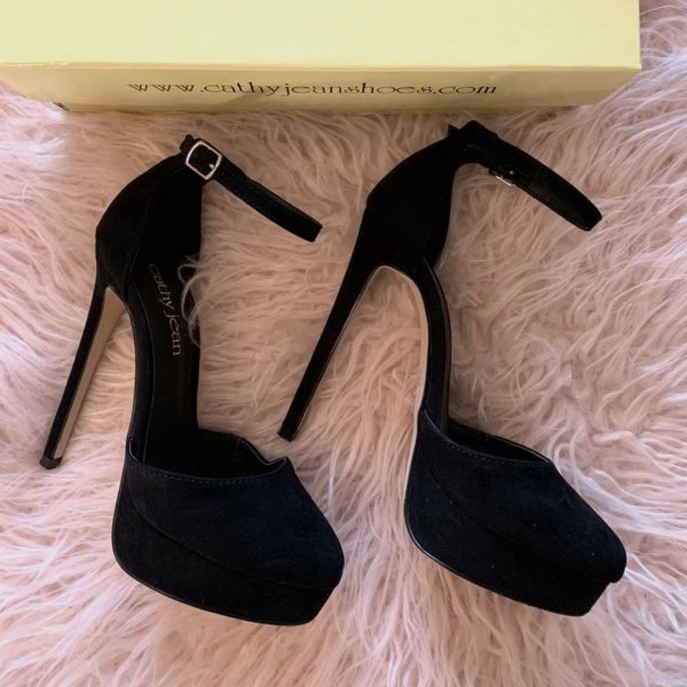 black high heels